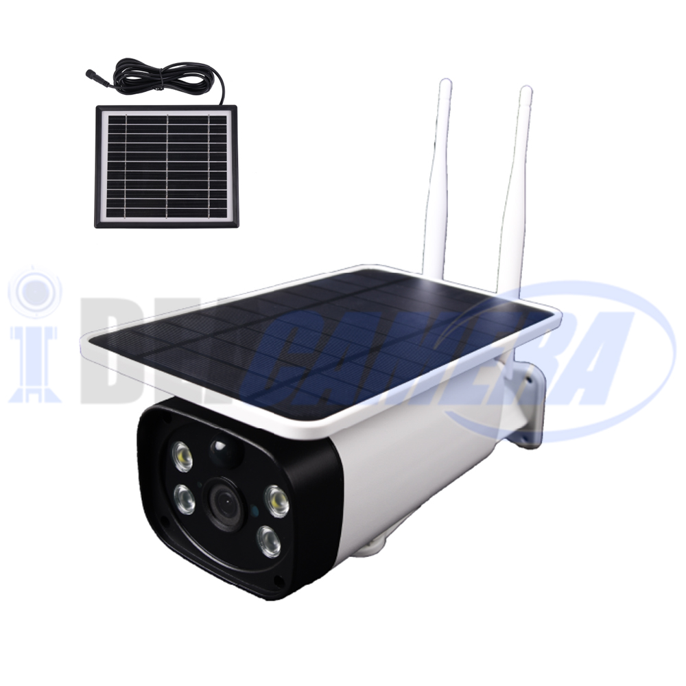 2MP WIFI Solar Double Light Source Bullet Camera, UBOX APP, Two-way intercom, PIR Detection.