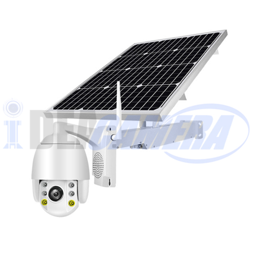 2MP H.265 HD 3-inch 4G PTZ Speed Dome Camera with 60W solar energy, 5X Optical Zoom Lens, Outdoor use.