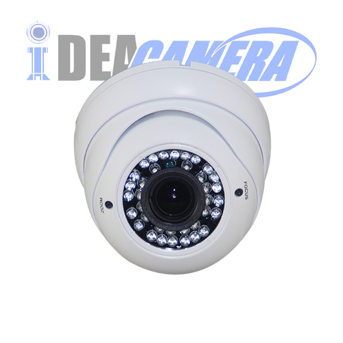 4MP IR Dome HD H.265 IP Camera, 3MP 2.8-12mm Varifocal Lens with IR CUT, POE Power Supply, VSS Mobile APP.