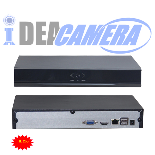 4CH 4MP H.265 HD NVR with 4ports POE interface, Max 4CH Playback, Support ONVIF Protocol, XMEYE Mobile App
