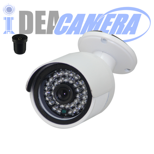 2.0MP H.265 Waterproof IR Bullet IP Camera with Audio, 3.0mega pixels 3.6mm HD Fixed Lens, Audio in, POE Power Supply, VSS Mobile APP