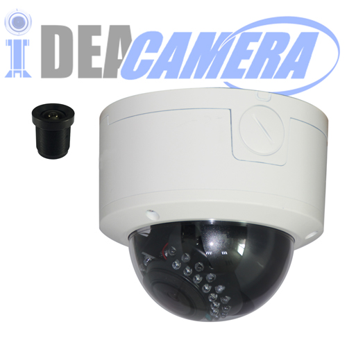 4MP H.265 IR Dome IP Camera, 3.6mm HD Fixed Lens, Support Face Detection, POE Power Supply, ONVIF 2.6, VSS Mobile APP.