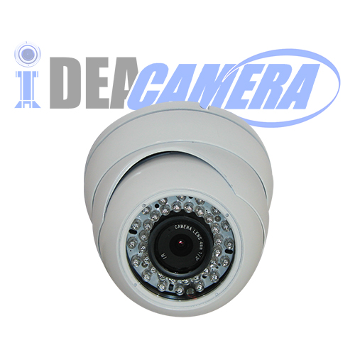 5Mp white metal dome ip camera,poe power,audio in,vss mobile app.face detection with p2p,weatherproof.