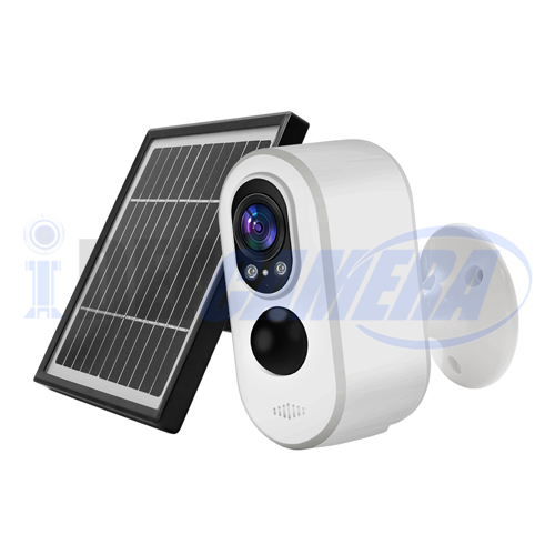 3MP Tuya Solar wi-fi battery camera, 5200mAh lithium battery, Low-power consumption Cloud APP, Two-way voice, PIR, IP66.